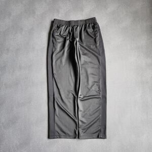 Vintage Nike Black Drawstring Polyester Track Sweatpants Medium